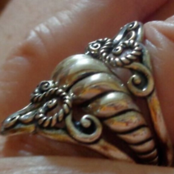 CAROLYN POLLACK STERLING .925 RING SET SIZE  7 -3/4 - Picture 3 of 7
